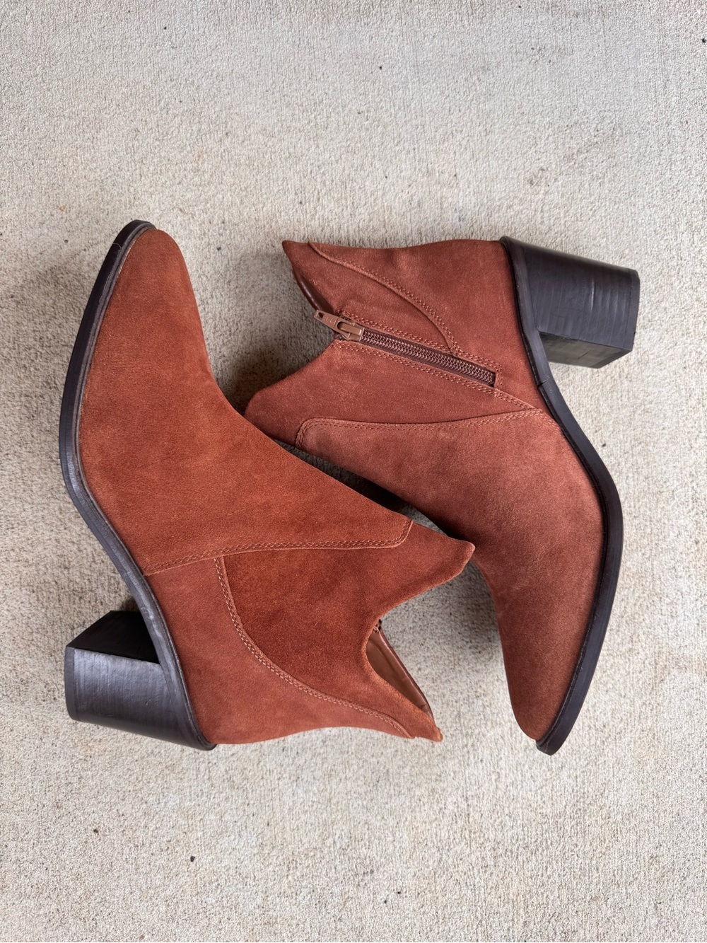 Seychelles Pretty Little Bird Suede Boots Western Ankle Booties Women's Size 10 - Picture 3 of 9